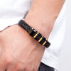 Braided Wrap Rope Black Leather Bracelets For Men Simple Stainless Steel Charm Vintage Bangles Jewelry Gift - Image 6