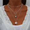 Tenande Bohemian Multi Layered Necklace for Women Vintage Water Drop Coin Star Moon Pendant Necklace Geometric Collares - Image 8