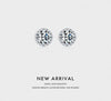 Modian New Tiny Gold Color Round Earrings 100% 925 Sterling Silver Sparkling CZ Stud Earring For Women Wedding Jewelry