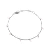 Stainless Steel Link Bracelet with Cubic Zirconia Charms in Gold-Tone or Silver-Tone - Image 7