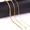 LUXUSTEEL1MM/2MM/3MM Round Snake Chain Necklace For Women Men Golden Stainless Steel Herringbone Choker Jewelry Gift - Image 7