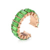 Colorful Rhinestone C-Shape Clip Earring without Piercing - Image 20