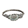 and old handmade butterfly silver inlaid Ruyi Hetian jade open bracelet retro ladies jewelry - Image 4