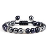 Hematite and Stone Bead Stretch Bracelet with 8 mm Beads in Multiple Colors - Image 18