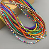 Colorful Beaded Choker Necklace with Adjustable String - Image 22