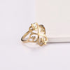 Geometric Filigree Flower Rings for Women Stainless Steel Vintage Four-leaf Clover Ring Birthday Jewelry Gift - Image 7