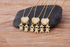 Family Pendant Necklace with Child Figure Combinations and Stone Accents - Image 53