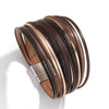 Bohemian Contrast Color Splice Slim Stripe Leather Bracelet for Women Multilayer Wide Wrap Bracelet Couple Jewelry Gift - Image 8