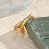 Clear Stone Pave Huggie Hoop Earrings in Stainless Steel - Image 31