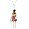 statement necklace pendant cute jewelry lady long necklace women flower charms pendant bohemian maxi accessory - Image 37