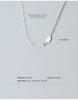 MODIAN Minimalist Oval Pendant Necklace for Women 925 Sterling Silver Geometric Link Chain Necklace Fine Jewelry Accessories