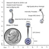 Titanium Belly Button Rings 10mm 12mm with Round CZ Internally Threaded Navel Rings Belly Bars - Image 2