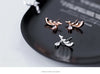 Modian Classic 925 Sterling Silver Angel Wings Rose Gold Color Charm Stud Earrings for Women Dazzling Cubic Zircon Jewelry