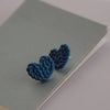 Cozy Knitted Texture Heart Studs Sweater Pattern Polymer Clay Earrings Small Love Heart Jewelry Handcrafted Sweet Daily Wear - Image 5