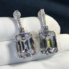 Women's Earrings with Square Crystal Cubic Zirconia Wedding Engagement Accessories Jewelry - Image 1