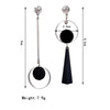Cool Black Color Flower Drop Earrings for Women Geometry Round Heart Leaf Butterfly Crystal Party Jewelry Summer Gift - Image 28