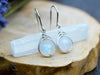 Wedding Party Pendant Earrings Natural Moonstone 25 Silver Women's Pendant Earrings Long Earrings - Image 1