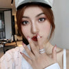 Female White Crystal Stone Ring Rose Gold Silver Wedding Silver Ring Female Cute Oval Zircon Engagement Jewelry - Image 5