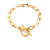 Women Bracelet Stainless Steel Silver/gold Color T bar Flat Line Oval Chain Female Bracelet Jewelry - Image 4
