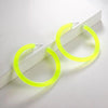 Geometric Big Star Heart Neon Acrylic Hoop Earrings For Women Punk Fluorescent Green Yellow Big Round Hoop Party Jewelry - Image 12