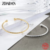 Silver Gold Open Cuff Bracelet&Bangle For Women Wedding Jewelry Gift - Image 5