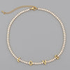 Letter Micro Pave Cubic Zircon Tennis Chain Love Necklaces for Women Crystal Gold Chokers Statement Jewelry - Image 1