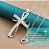 Silver 16-30 Inch Chain Cross Zircon Pendant Necklace For Woman Wedding Party Charm Jewelry - Image 14