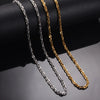 1 Piece Width 3mm Stainless Steel Double Cable Square Chain Men Women Necklace Jewelry Length 21-80cm - Image 2