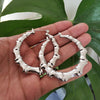 Bamboo Hoop Earrings Women Female Gold Silver Color Color Classic Jewelry - Image 8
