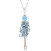 statement necklace pendant cute jewelry lady long necklace women flower charms pendant bohemian maxi accessory - Image 14