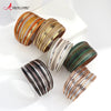 Bohemian Contrast Color Splice Slim Stripe Leather Bracelet for Women Multilayer Wide Wrap Bracelet Couple Jewelry Gift - Image 1