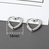 French Punk Hip-Hop Geometric Small Hoop Earrings Charm Simple Heart Zircon Earrings Wedding Jewelry Gift Accessories - Image 7