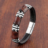 Tiger Eye Bead Bracelet with Stainless Steel Details in Multiple Colors - Image 16