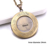 Heart Carved Flower Stripe Locket Pendant Necklace Women Vintage Ancient Brass Opening Photo Box Jewelry Romantic Gift - Image 15