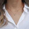 Stainless Steel Pvd Plated Zircon Stone Crown Pendant Necklace Ladies Minimalist Weddng Party Crystal Necklace - Image 4