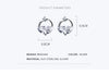 Modian Sparkling Geometric Cubic Zirconia Round Charm Stud Earrings 925 Sterling Silver Luxury Ear For Women Wedding Jewelry