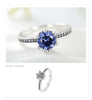 Modian New Real 925 Sterling Silver Zircon Crown Crystal Finger Ring For Women Paved Engagement Wedding Jewelry