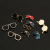 Alloy Enamel Oil Glasses Sunglasses Pins Brooches Men's Suit Dress Shirt Collar Clothing Simple Accessories Decoration - Image 2