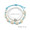 Boho Shell Turtle Handmade Anklets for Women Blue Rope Chain on Leg Natural Shell Ankle Bracelet Foot Summer Beach Jewelry - Image 2