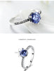 Modian New Real 925 Sterling Silver Zircon Crown Crystal Finger Ring For Women Paved Engagement Wedding Jewelry