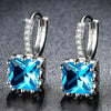 Hoop Earrings For Women Square Cubic Zirconia Chunky Huggie Earrings Female Bride Wedding Jewelry - Image 7