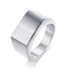 Signet Rings for Men Women Polished Stainless Steel Biker Ring for Men Ideal Gift for Dad Boyfriend - Image 9