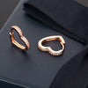 Silver Color Hoop Earrings for Women Charm Simple Heart Zircon Earrings Wedding Jewelry Gift Accessories - Image 4