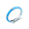 Silver Colorful Rainbow CZ Eternity Stackable Ring for Women Wedding Party Engagement Ring Jewelry Gift Silver Ring Set - Image 2