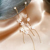 Women Resin Flower Rhinestone Tassel Long Earrings Drop Dangle Earrings Wedding Party Jewelry Accessories Gifts - Image 4