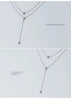MODIAN Minimalism Three Layer Beads Y-Shape Necklace for Women 925 Sterling Silver Link Chain Necklace Fine Jewelry 2020 New