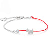 Silver Dog Pig Charm Bracelet Red String Adjustable Chain Jewelry for Women Pet Lover Gift Cute Animal Bracelets - Image 1