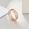 Retro Filigree Stainless Steel Ring Cutout Elegant Gold Color Finger Rings Jewelry Wedding Gift for Women Friend - Image 5