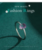 Modian 100% Real 925 Sterling Silver Simple Luxury Oval Rainbow Color Tourmaline Finger Ring For Women Wedding Statement Jewelry