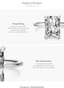 Modian Classic Rectangular Cutting Clear CZ Ring Solid 925 Sterling Silver Luxury Finger Rings For Women Wedding Fine Jewelry